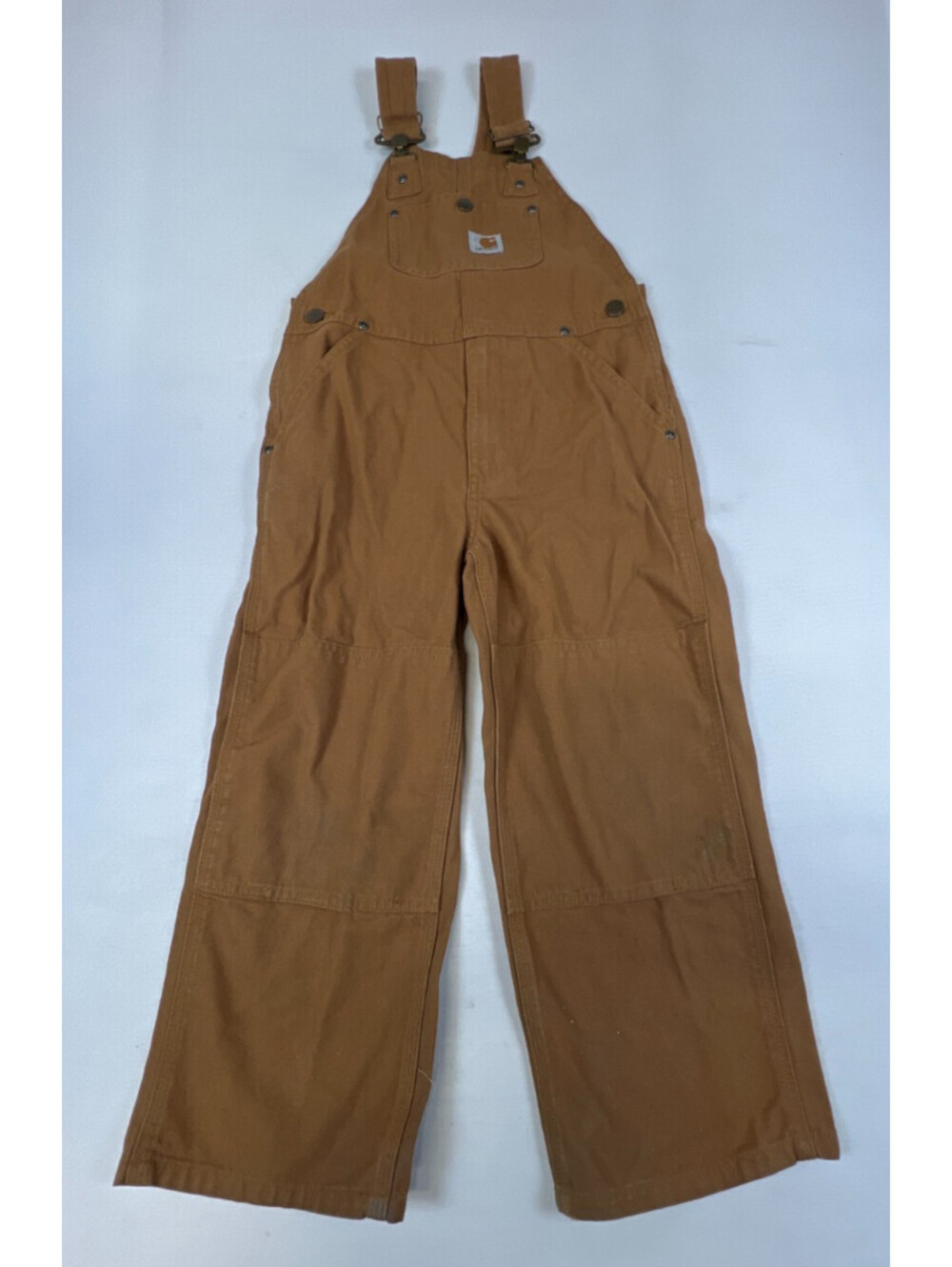 Carhartt Women Size 6 Brown Cotton Duck Bib Overalls Workwear Utility Pants